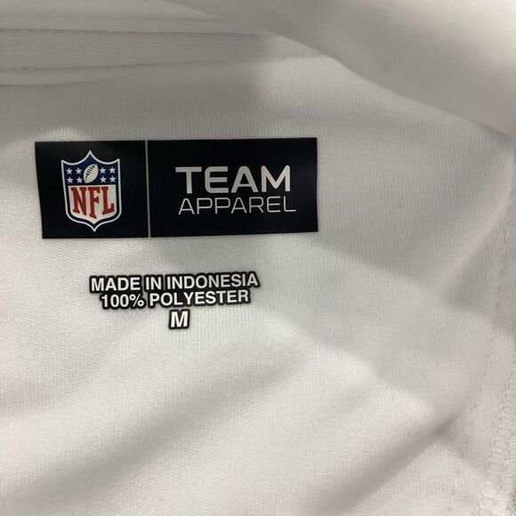 NFL Polo Shirt Men's Size M White Green NY Jets 100% Polyester Team Apparel - Picture 10 of 11